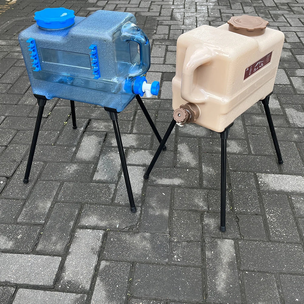 Camping Bucket Stand Strong Load Bearing Foldable Ice Box Holder Detachable Water Bucket Bracket BBQ Picnic Accessories