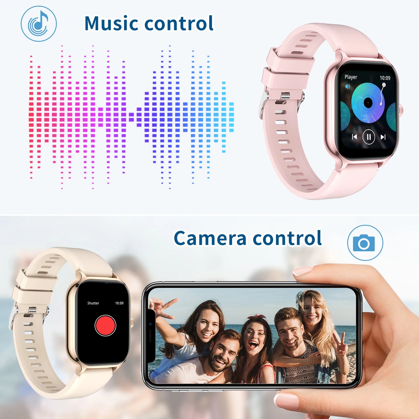 Smart Watch with Wireless Calling Fitness Tracker and Sport Mode for All Devices