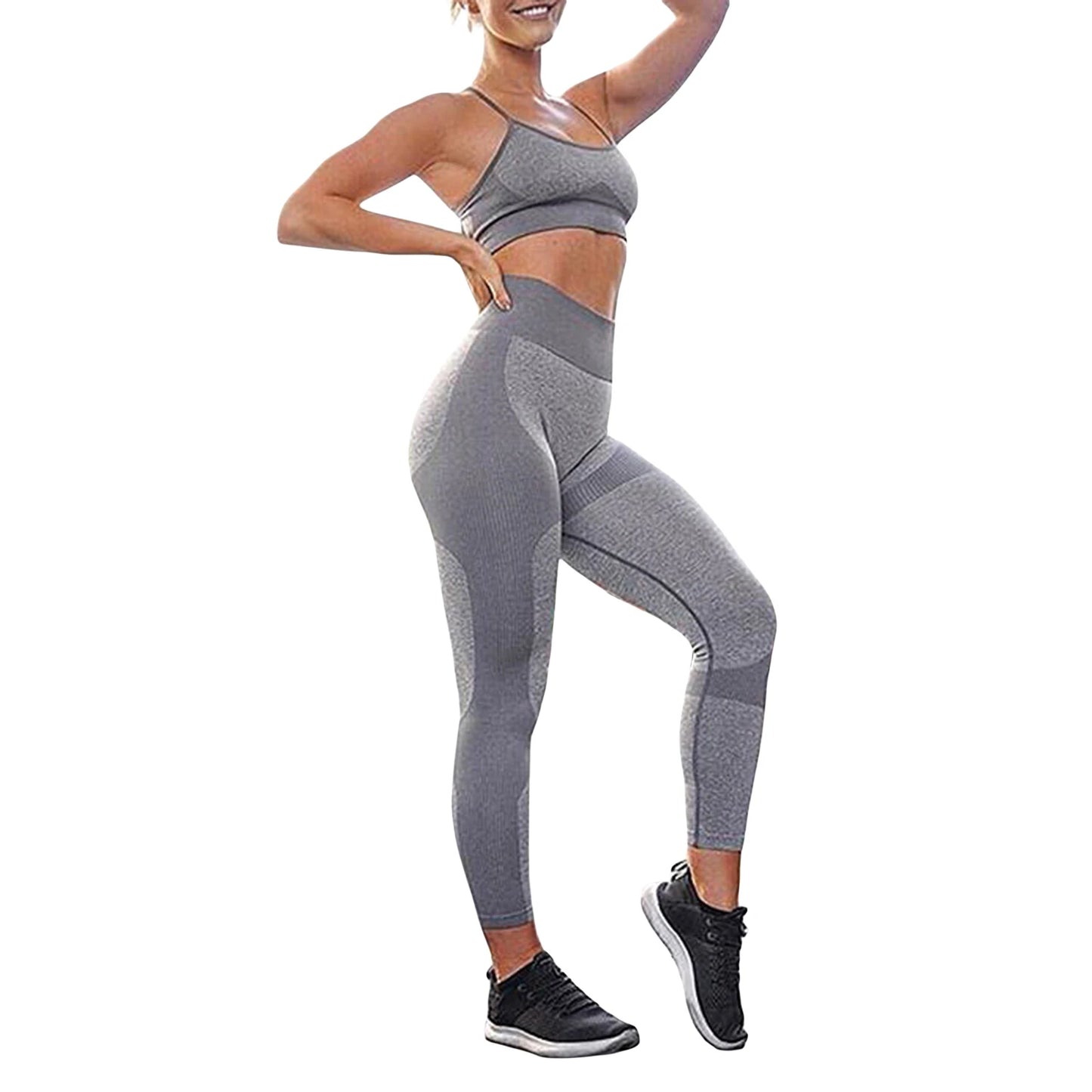 CN Guangdong Women Yoga Set Sleeveless Crop Top Leggings