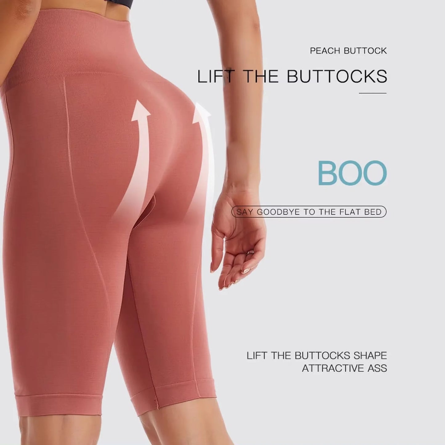 High Waist Push Up Shorts Women Tummy Control Yoga Fitness