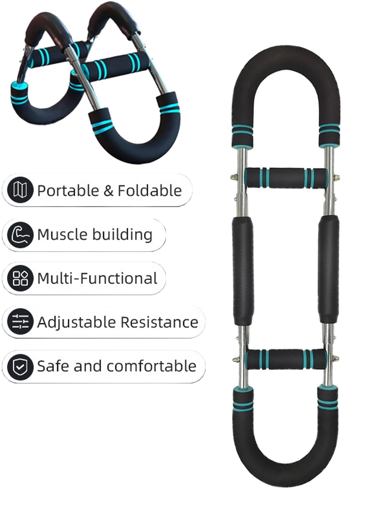 Arm Trainer Adjustable Chest Expander Exerciser For Upper Body Fitness