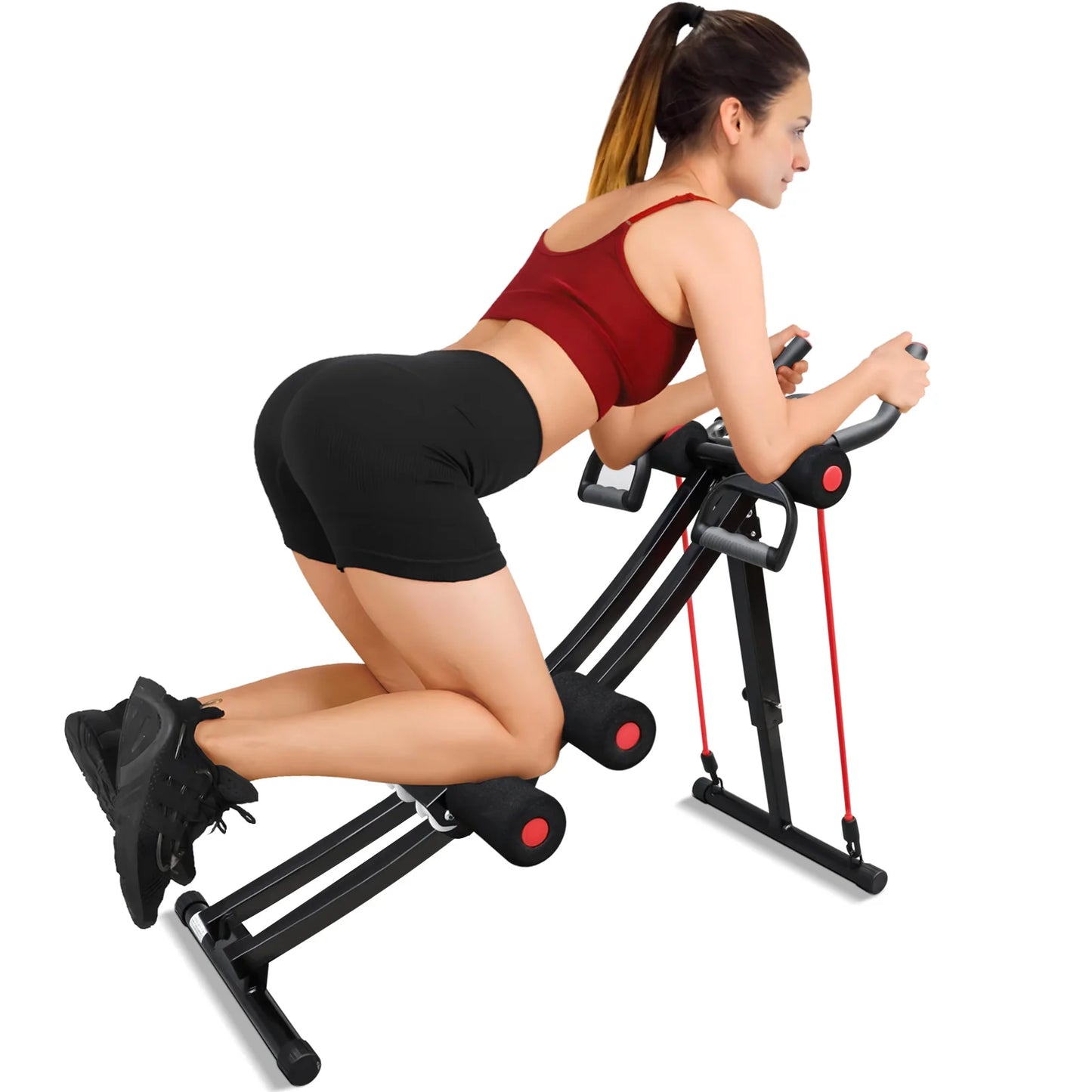 Monorail Ab Machine Ab Cruncher With Adjustable Resistance Levels