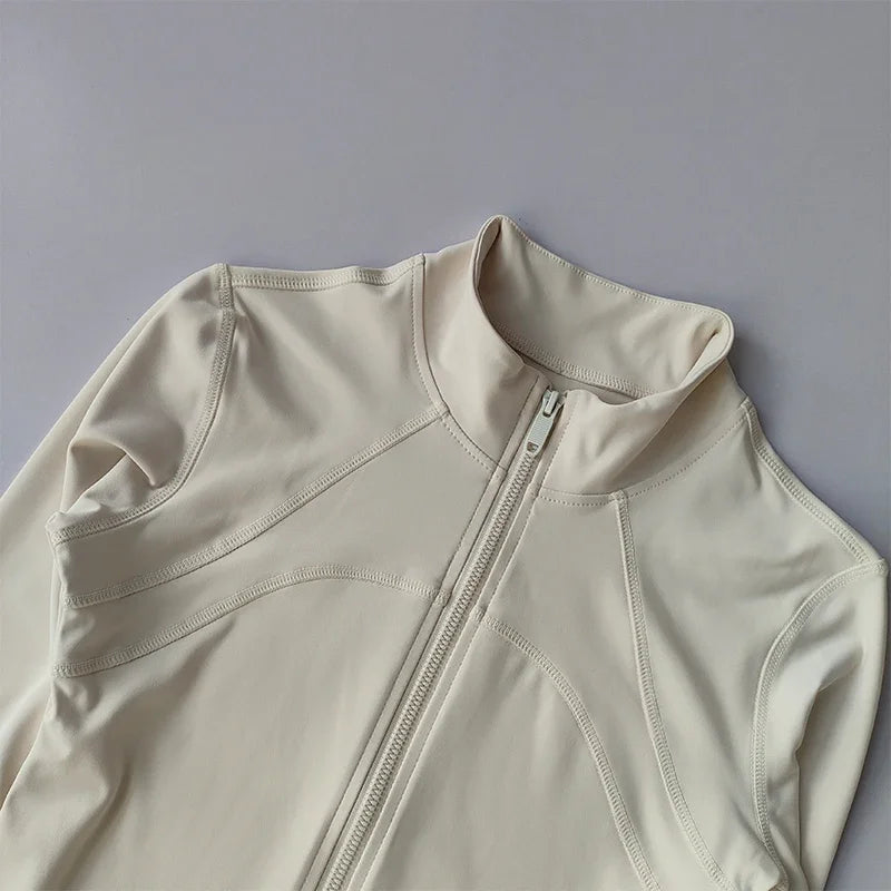 Skin Of Skin Women Zip Jacket Quick Dry Yoga Training Top