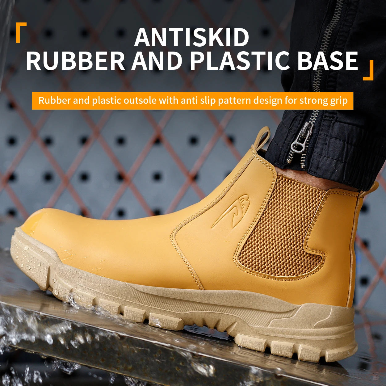 Waterproof Men's Safety Work Boots Steel Toe Shoes Anti Impact And Anti-Puncture Outdoor Adventure Hiking Protective Boots
