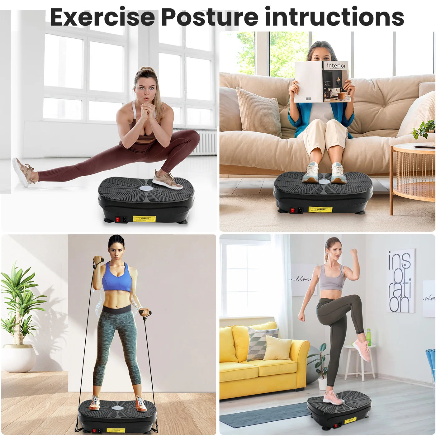 Vibration Plate Exercise Machine for Whole Body Workout and Weight Loss