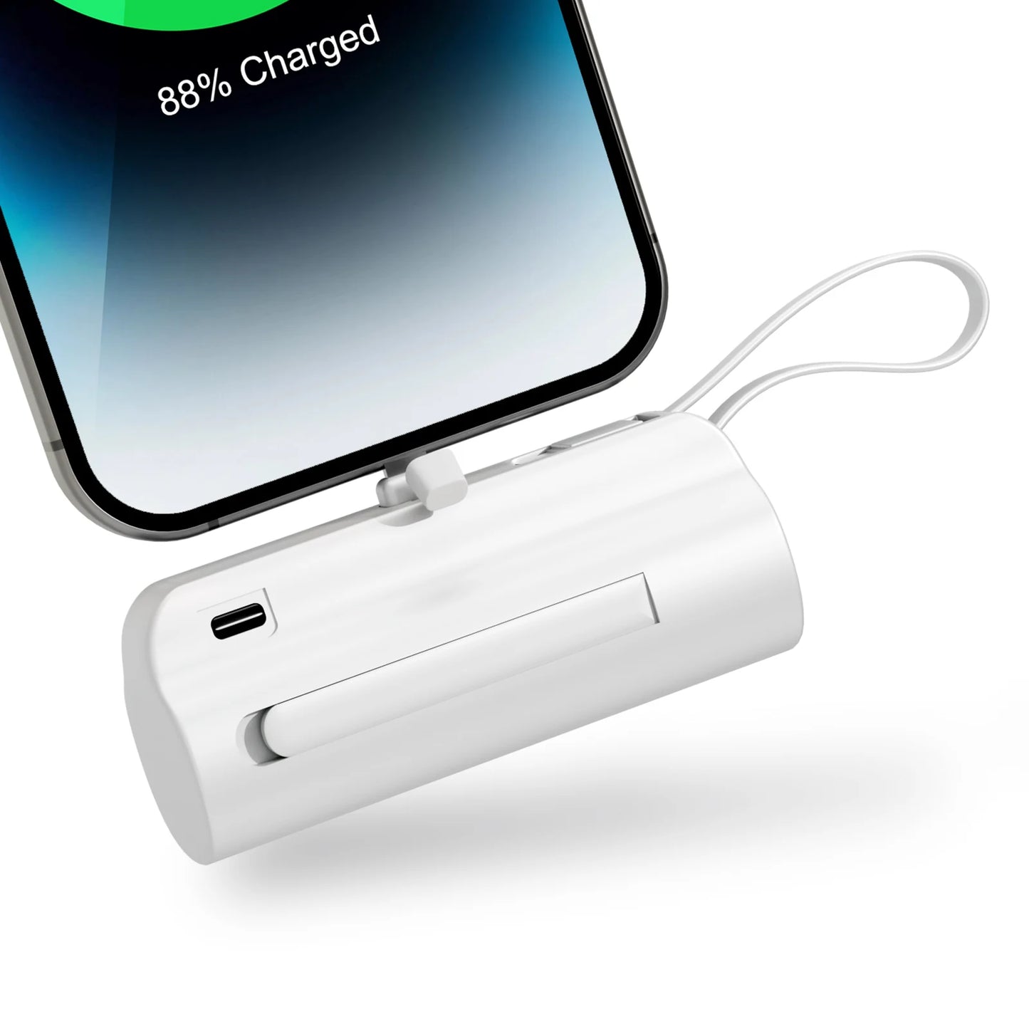 Mini 4500mAh Power Bank Dual USB C Capsule Charger Android