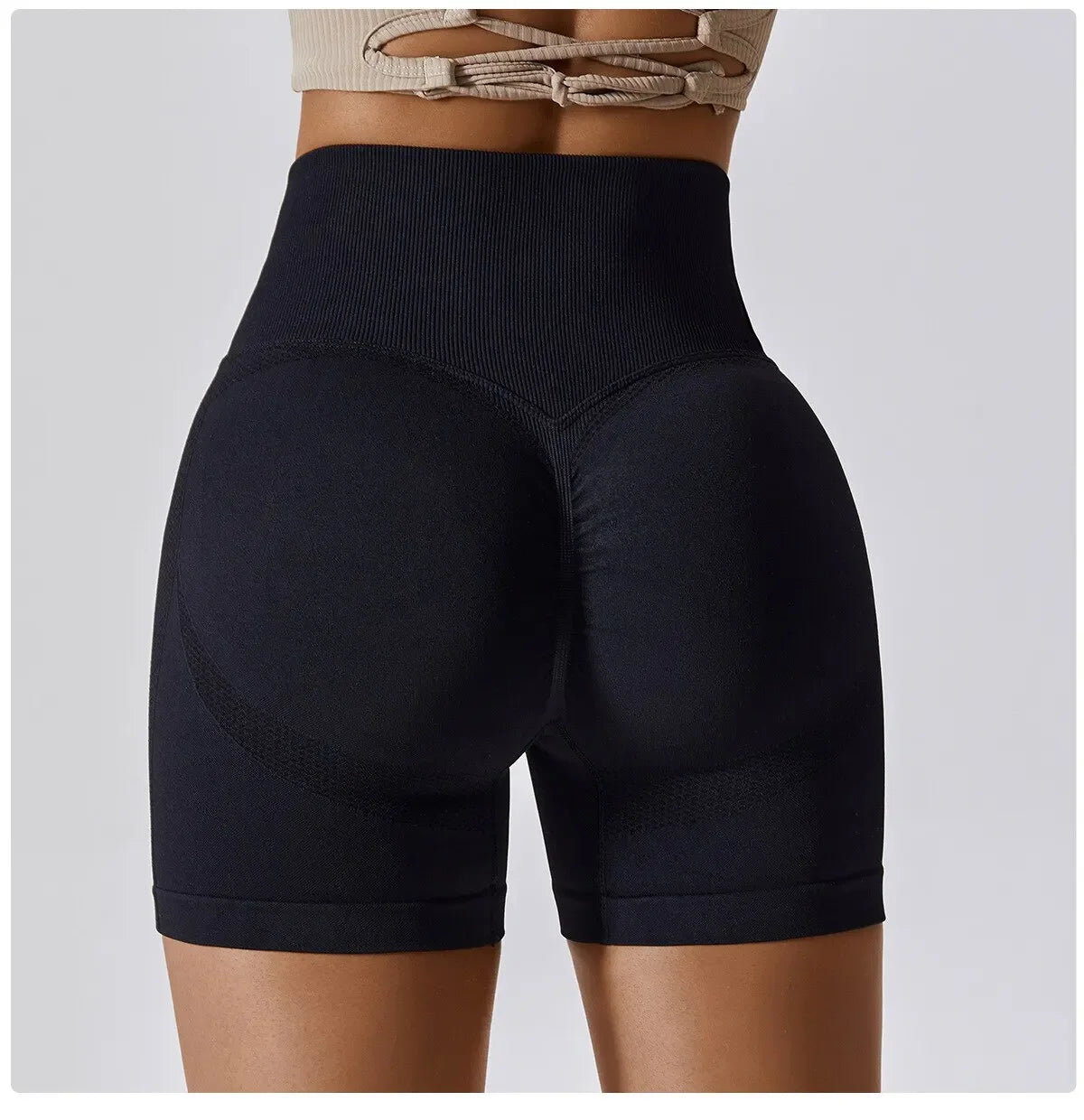 CZGUKECN Seamless Women Sports Shorts High Waist Push Up