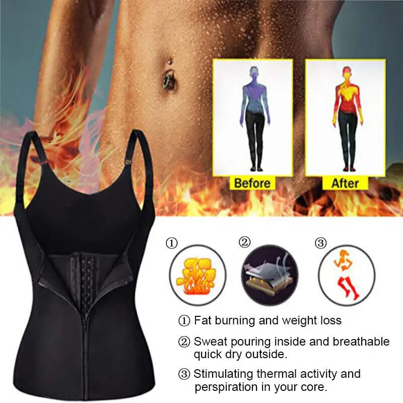 Lalamelon Waist Trainer Sauna Vest Neoprene Shapewear