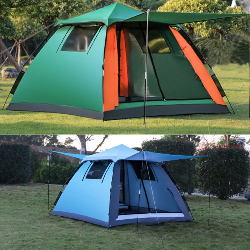 Portable Outdoor Folding Tent for 3-4 Persons Quick Opening and Rain Proof