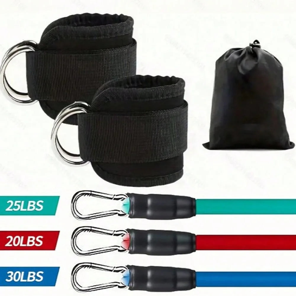 Ankle Resistance Bands Set 3pcs Leg Muscle Strength Home Gym