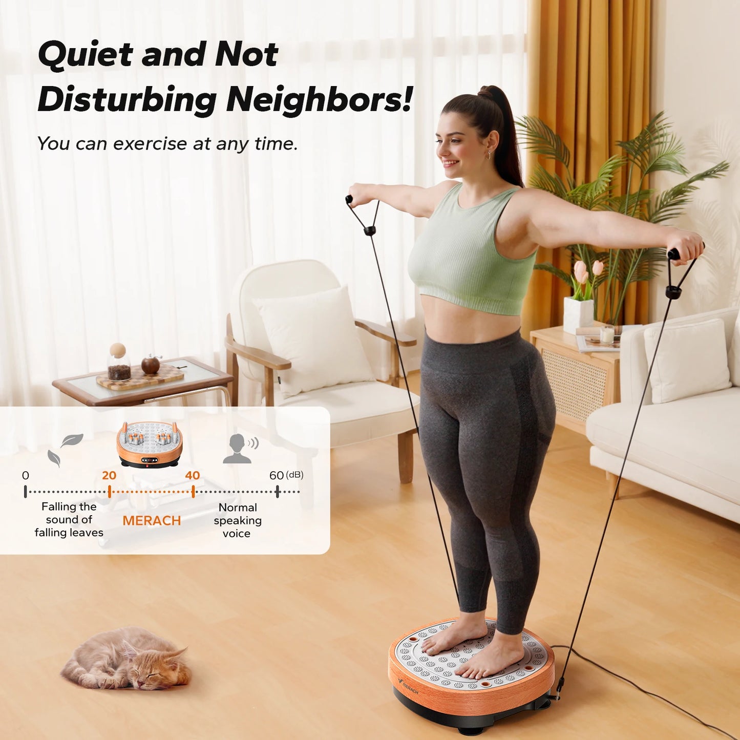 MERACH Vibration Plate Exercise Machine Lymphatic Drainage for Weight Loss