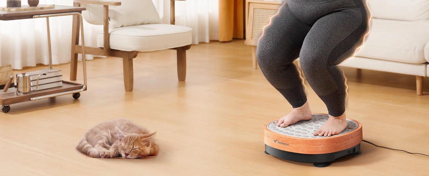 MERACH Vibration Plate Exercise Machine Lymphatic Drainage for Weight Loss