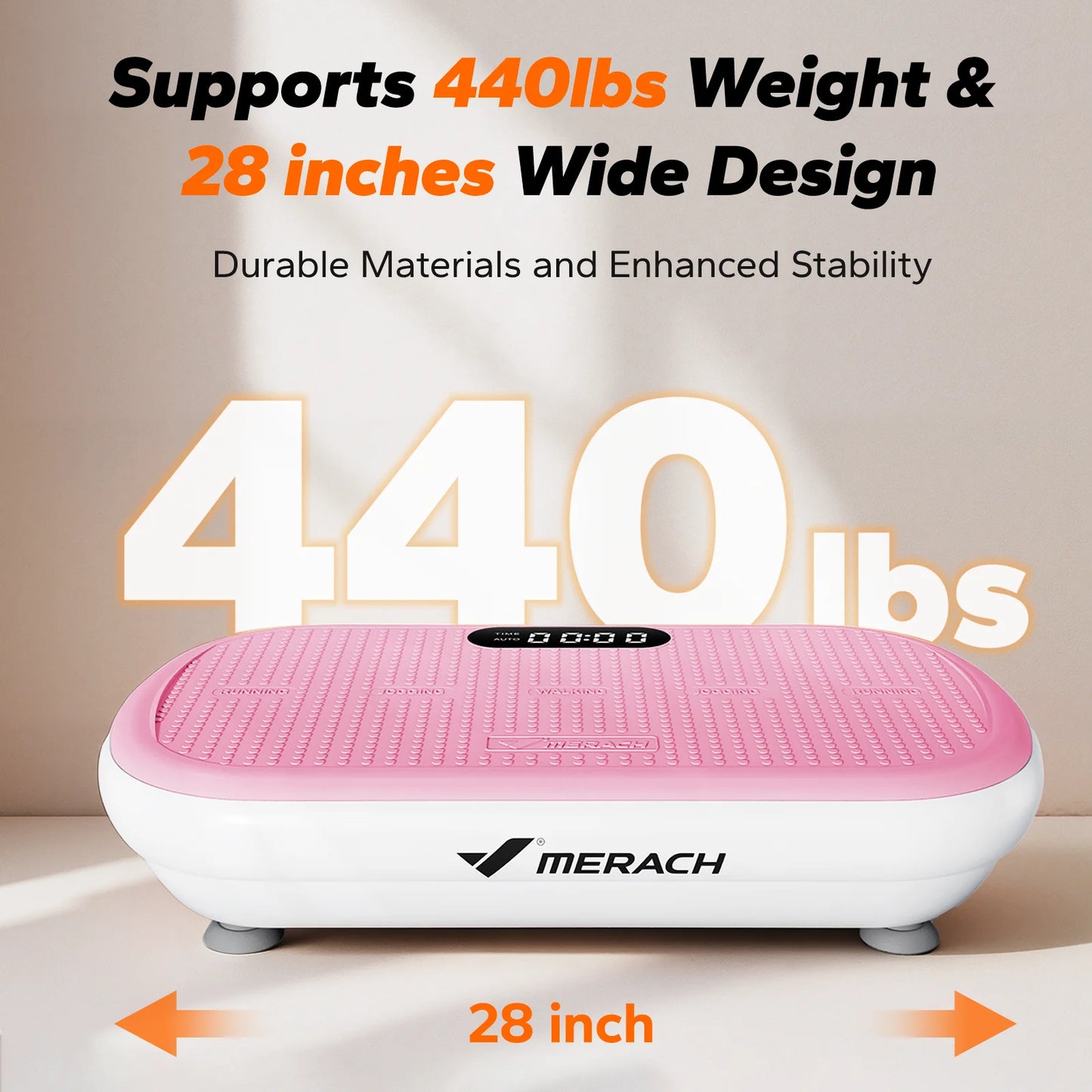 MERACH Vibration Plate Exercise Machine Bluetooth Silicone Pedal Sensor