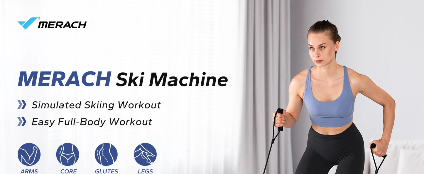 MERACH Ski Machine Simulated Ski Training For Full Body Cardio