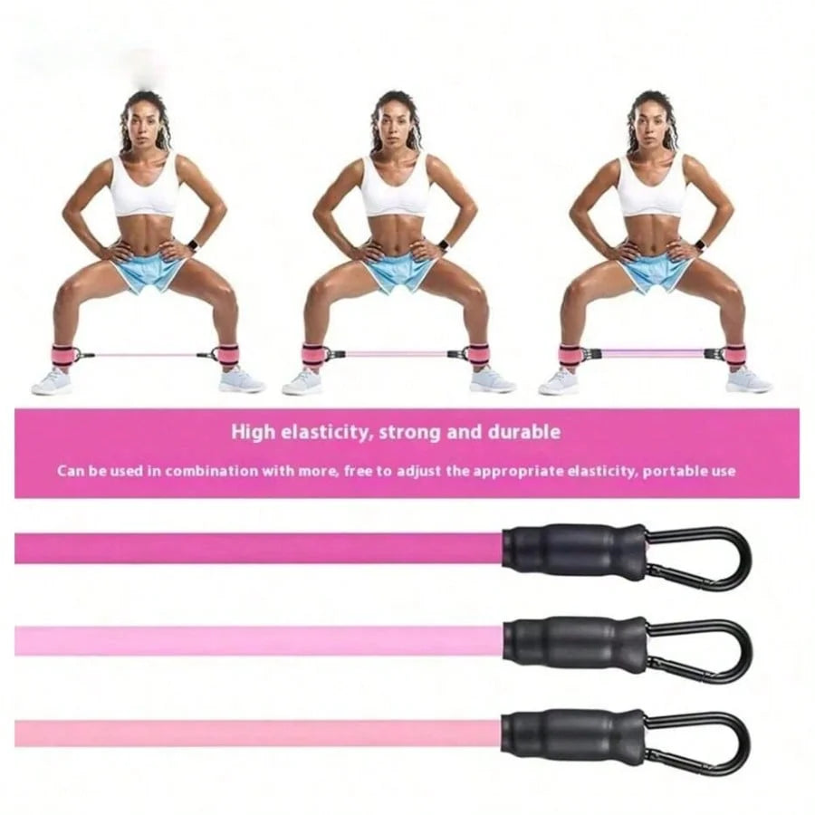 Ankle Resistance Bands Set 3pcs Leg Muscle Strength Home Gym