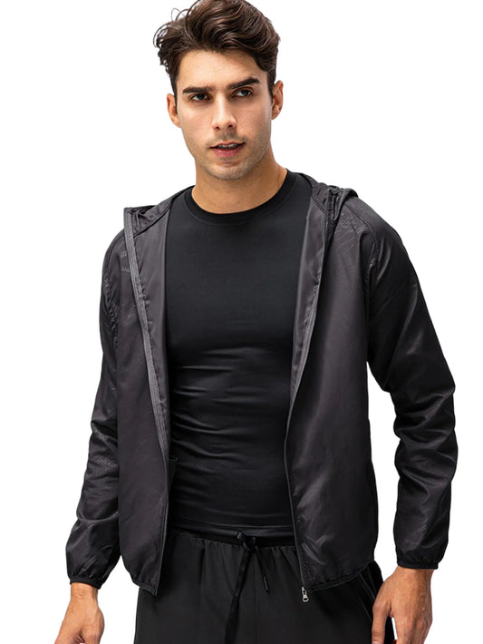 Men's Lightweight Sports Jacket for Running and Outdoor Training Activities