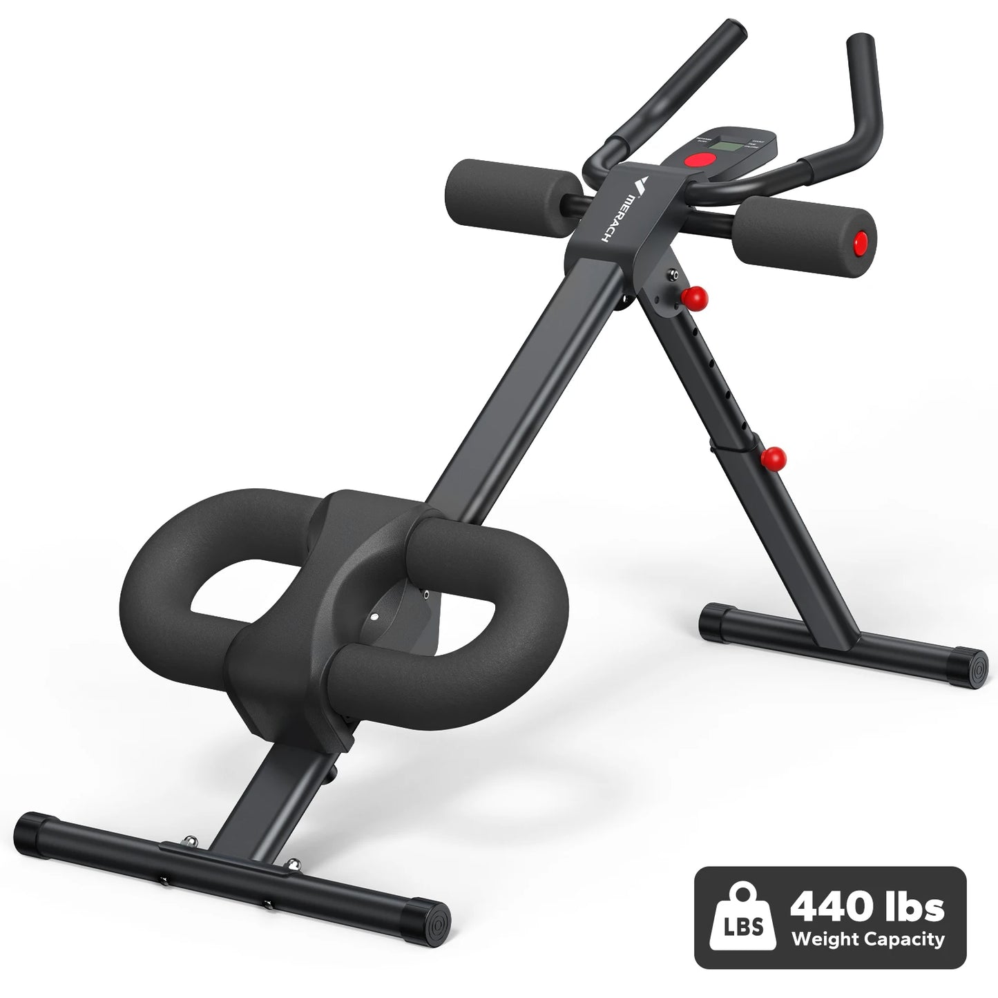 MERACH Ab Machine Adjustable Trainer Foldable Knee Protection Abdominal Exercise