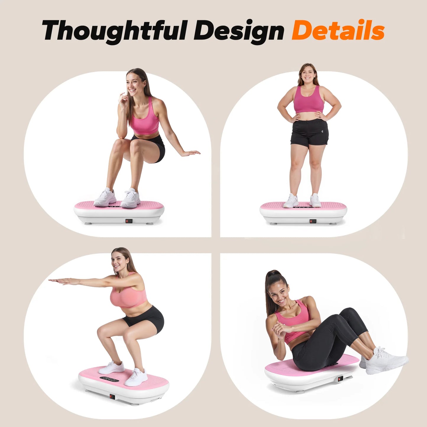 MERACH Vibration Plate Exercise Machine Bluetooth Silicone Pedal Sensor