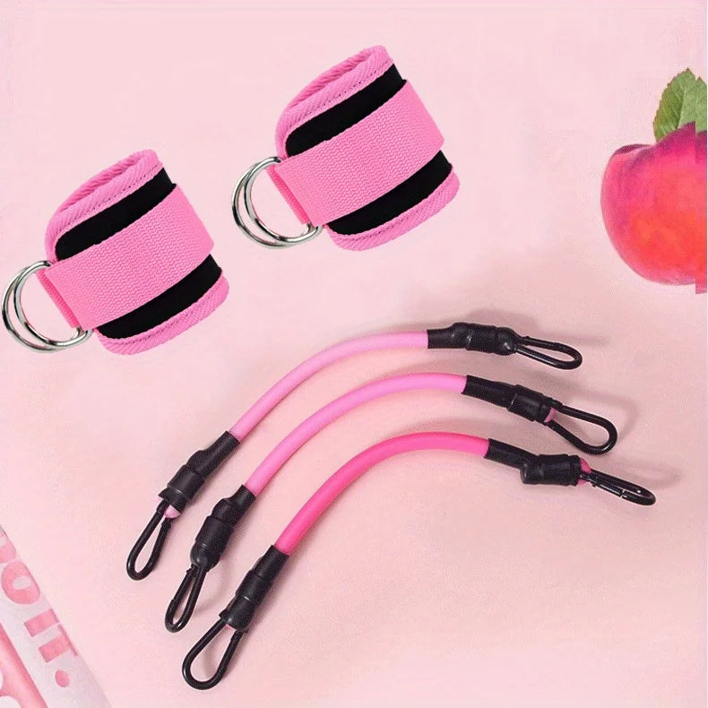 Ankle Resistance Bands Set 3pcs Leg Muscle Strength Home Gym