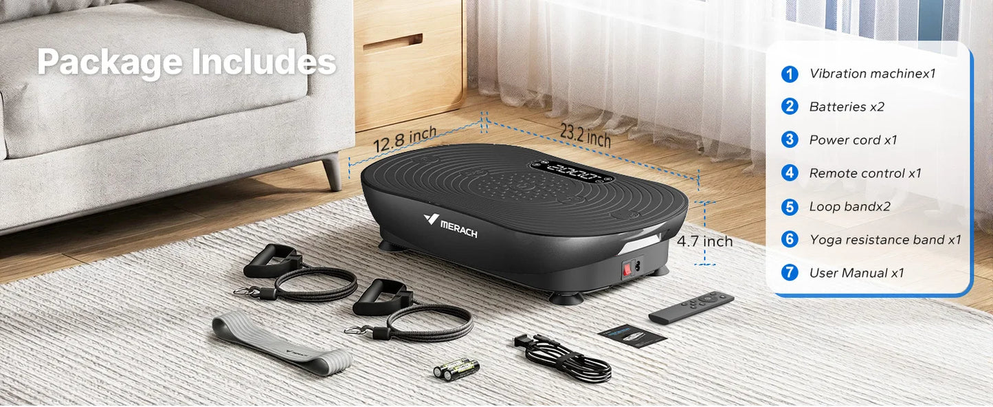 MERACH Vibration Plate V33 for Weight Loss and Shaping