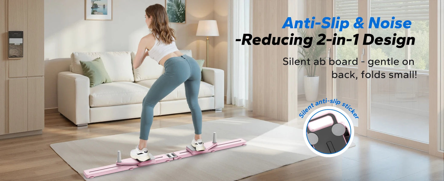 MERACH Pilates Board Multifunctional Ab Trainer With Detachable Ab Plate