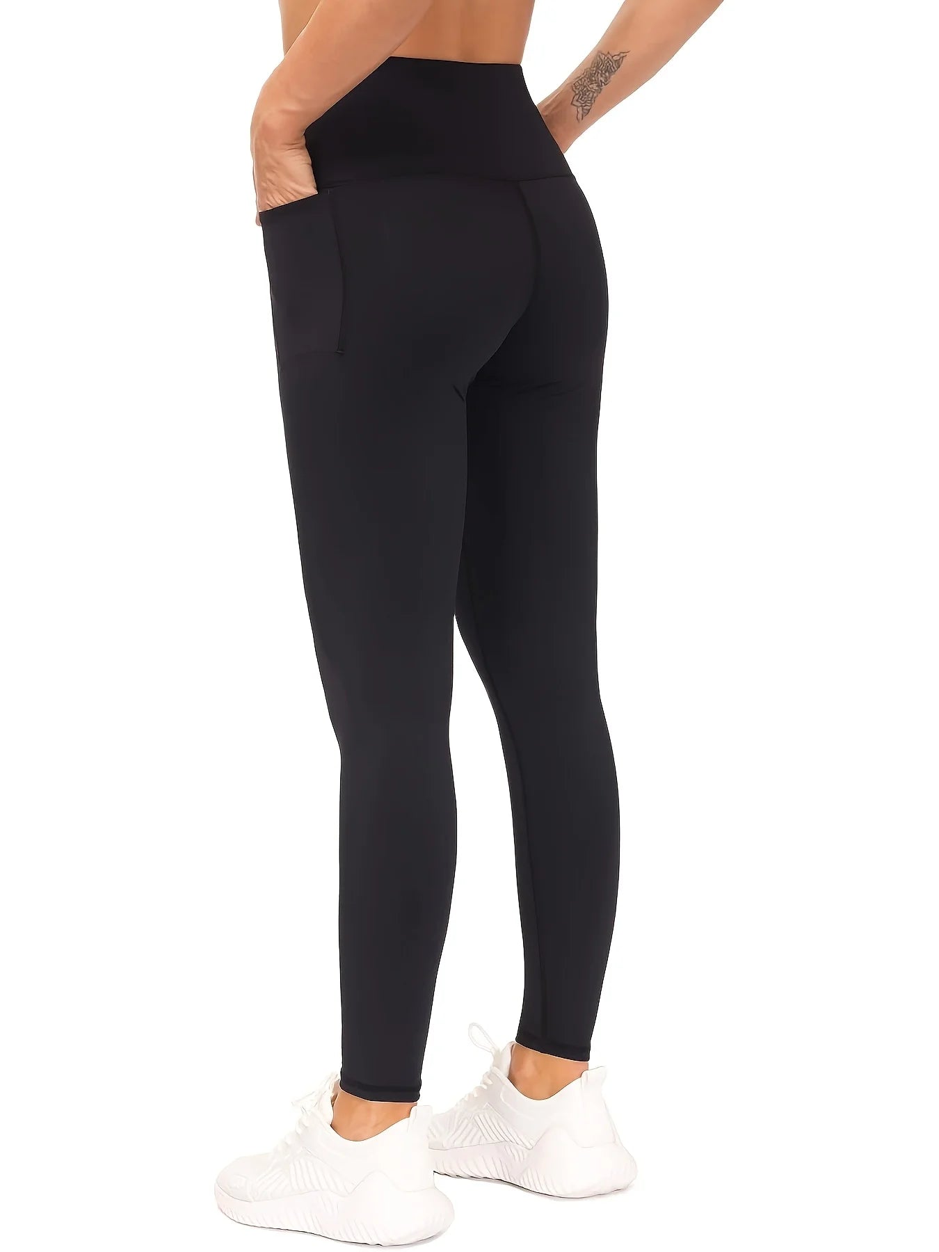 Stretchy Yoga Pants With Front Pocket High Waist For Women