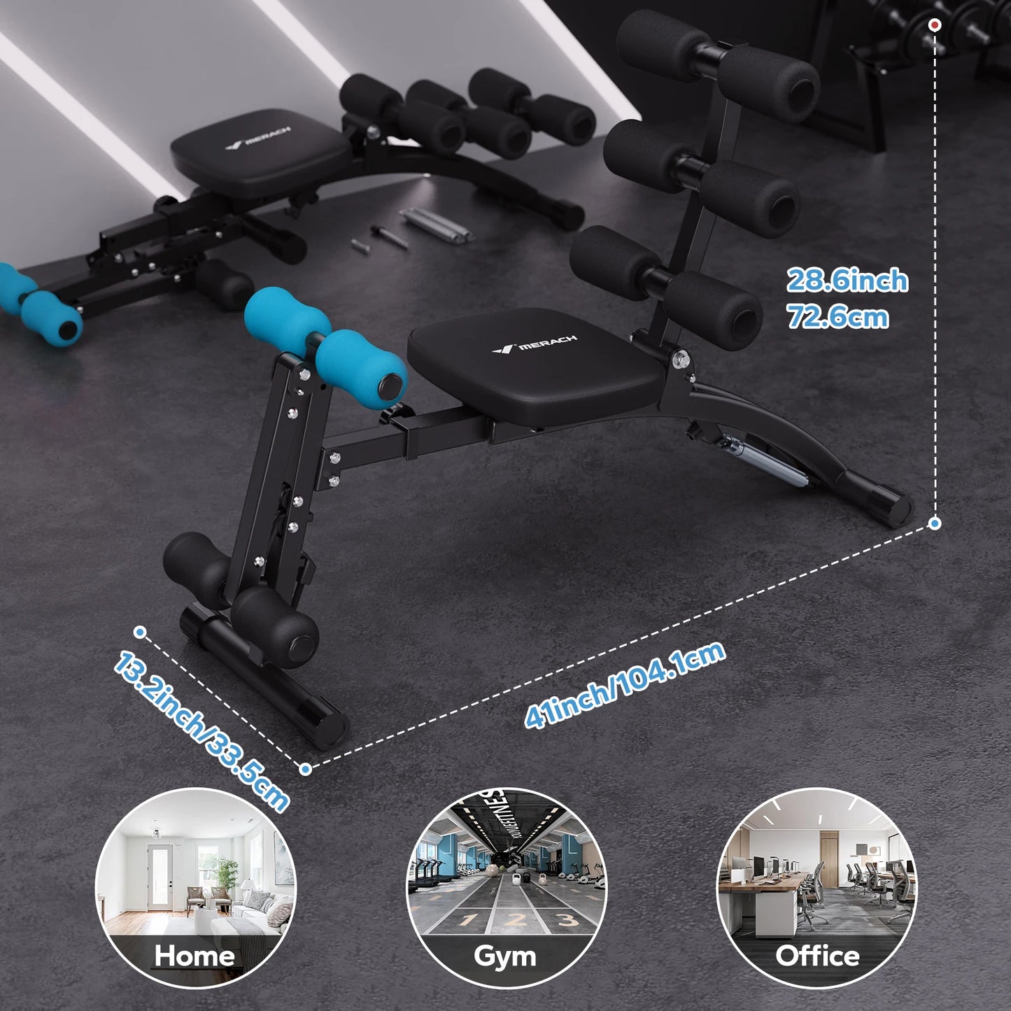 MERACH Ab Machine MultiFunctional Ab Trainer for Home Gym