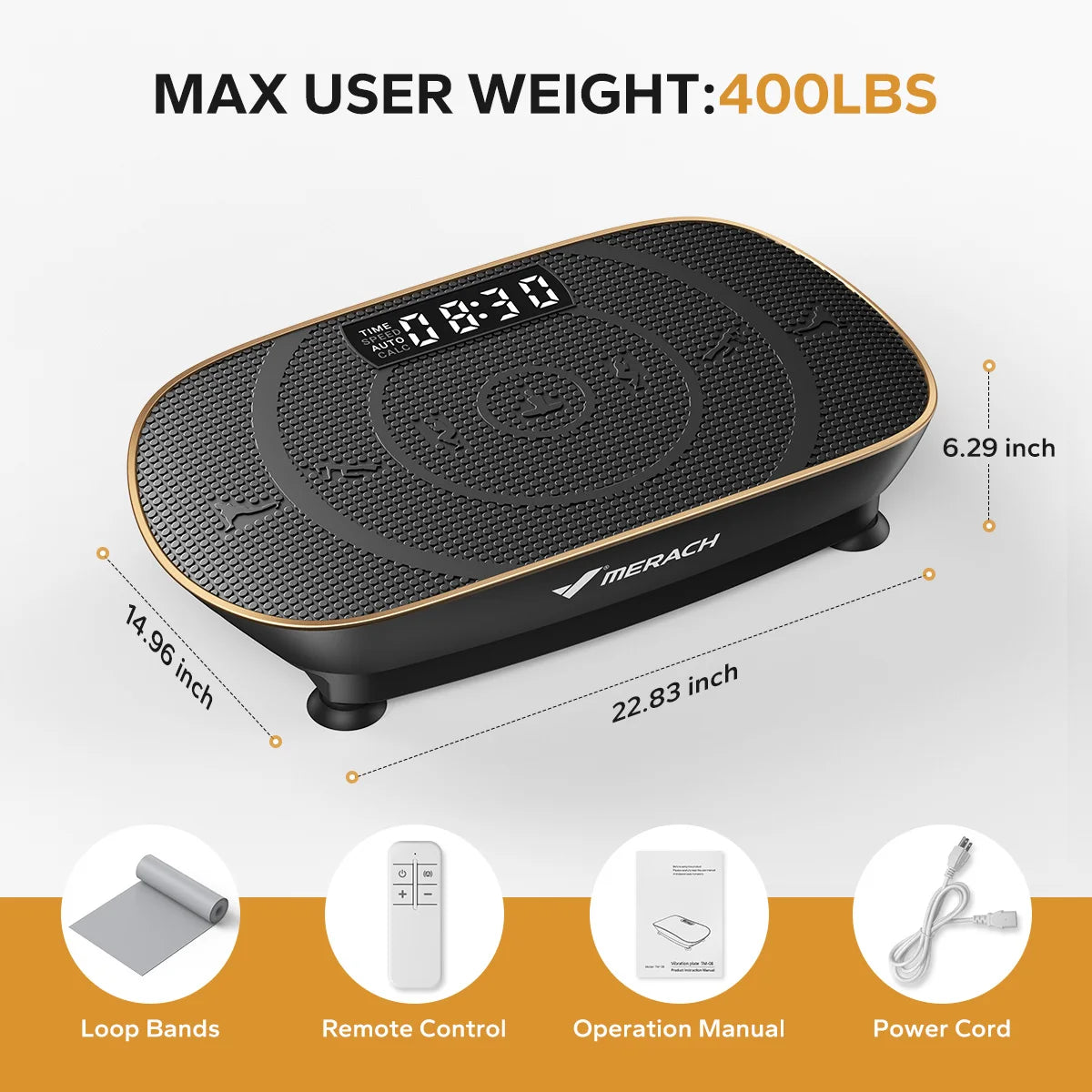 MERACH Vibration Plate Exercise Machine Whole Body Workout Platform