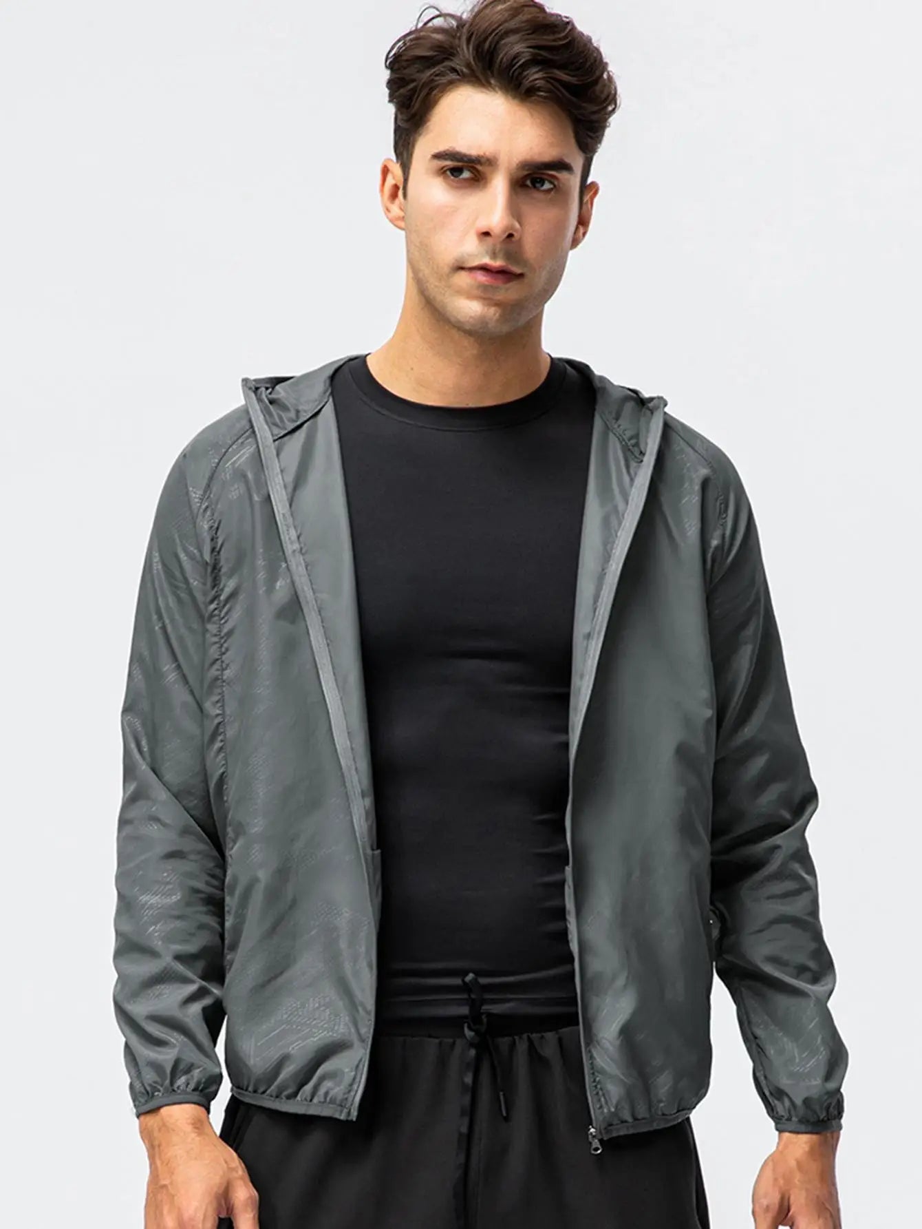 Men's Lightweight Sports Jacket for Running and Outdoor Training Activities
