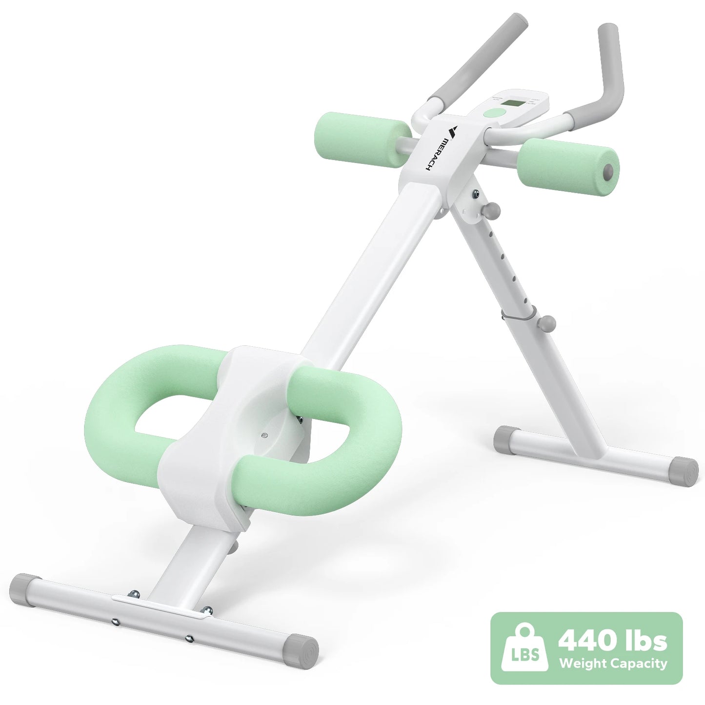 MERACH Ab Machine Adjustable Trainer Foldable Knee Protection Abdominal Exercise