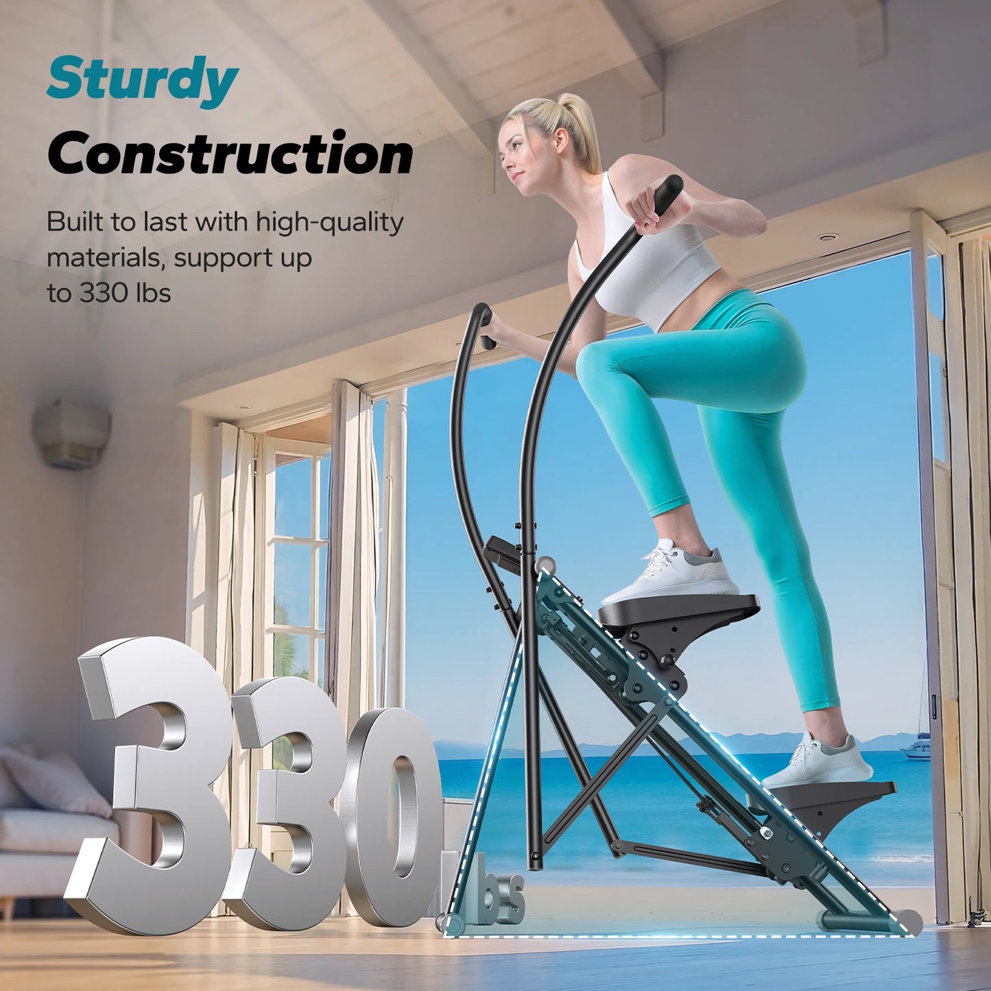 Merach Stair Stepper Home Gym Full Body Workout Compact Folding