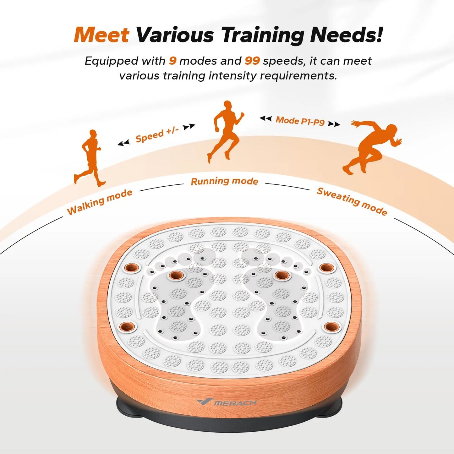 MERACH Vibration Plate Exercise Machine Lymphatic Drainage for Weight Loss