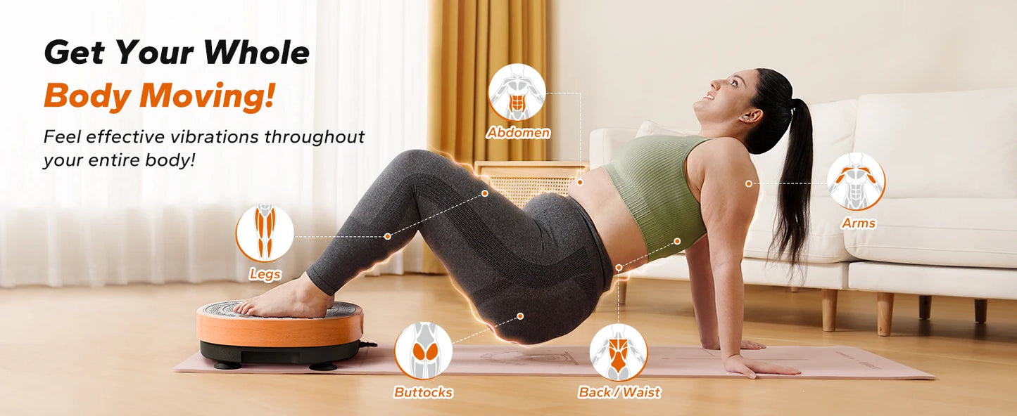 MERACH Vibration Plate Exercise Machine Lymphatic Drainage for Weight Loss
