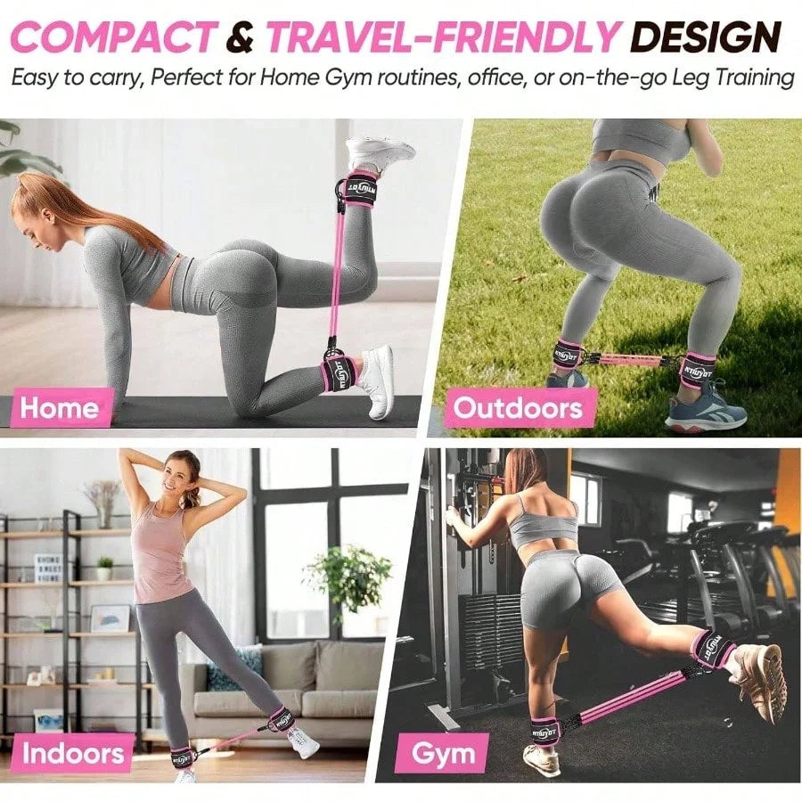 Ankle Resistance Bands Set 3pcs Leg Muscle Strength Home Gym