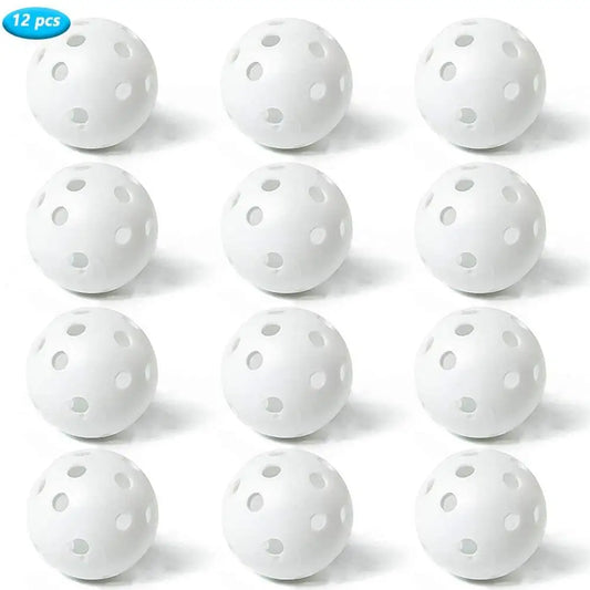 12 Pcs Colored Airflow Golf Balls for Swing Practice and Training