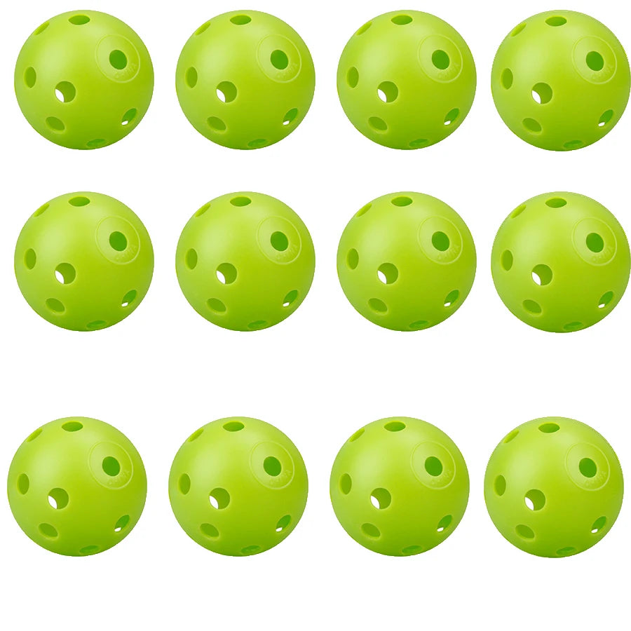 12 Pcs Colored Airflow Golf Balls for Swing Practice and Training