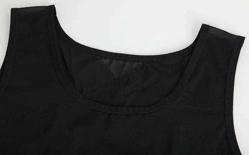 LALAMELONCN Mens Mesh Compression Vest Shapewear Tank Top