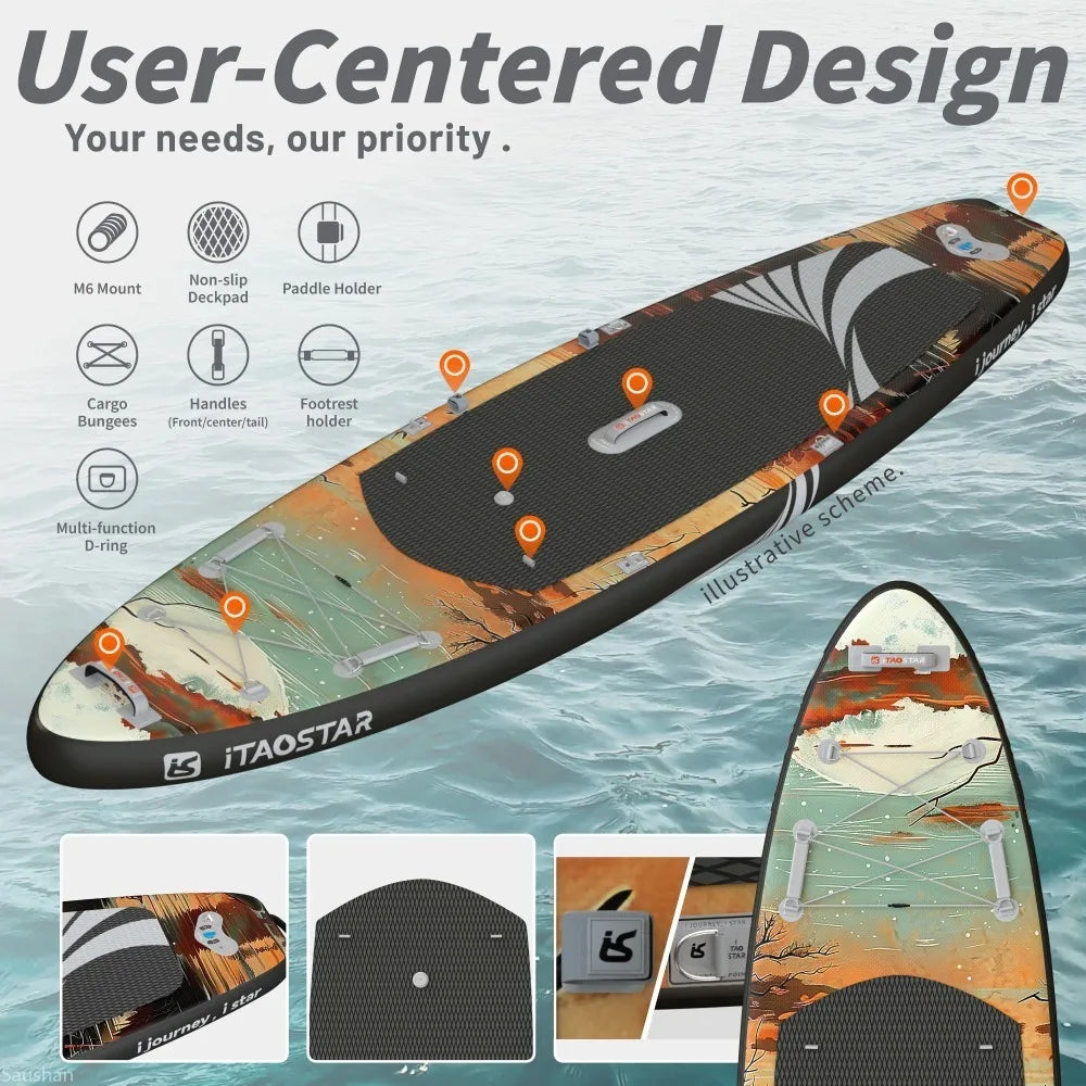 Inflatable Pulp Boards N01B 11'6 Inch Standing Paddleboard for Lakes and Rivers