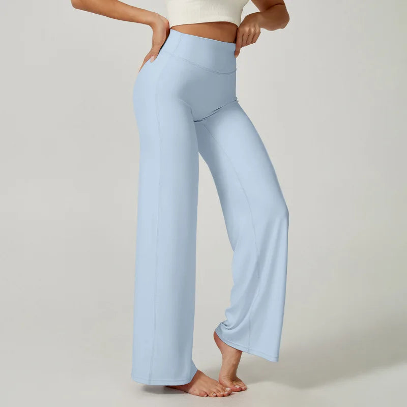 High Waist Yoga Pants For Women Straight Leg Gym Trousers