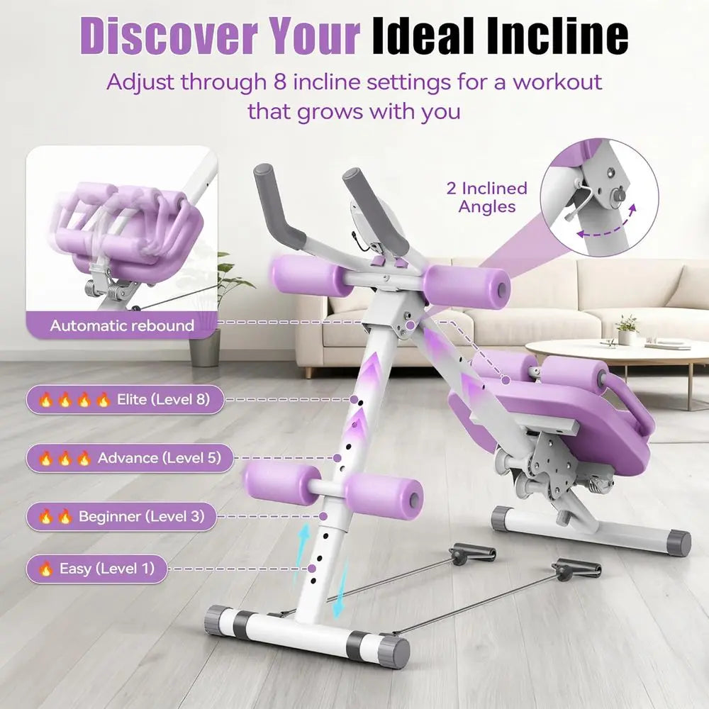 Multifunctional Ab Trainer Crunch Sit Up Core Workout Machine