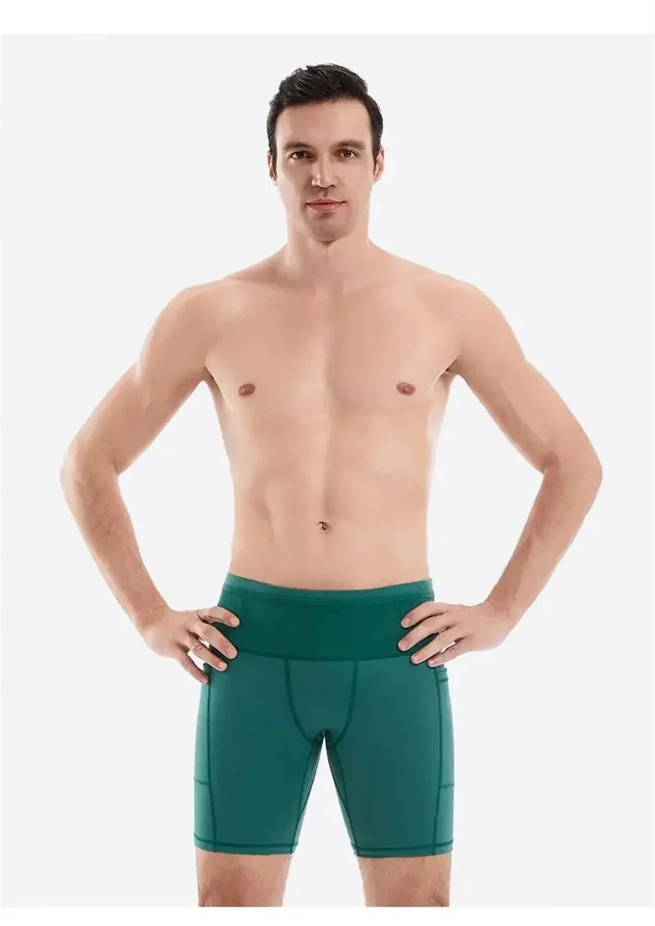 Mul-Pockets Mens Compression Running Shorts Quick Dry Training