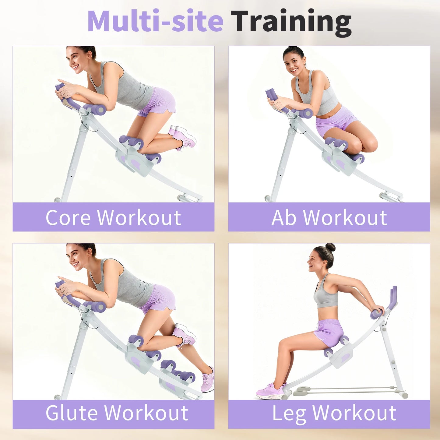 Monorail Ab Machine Ab Cruncher With Adjustable Resistance Levels