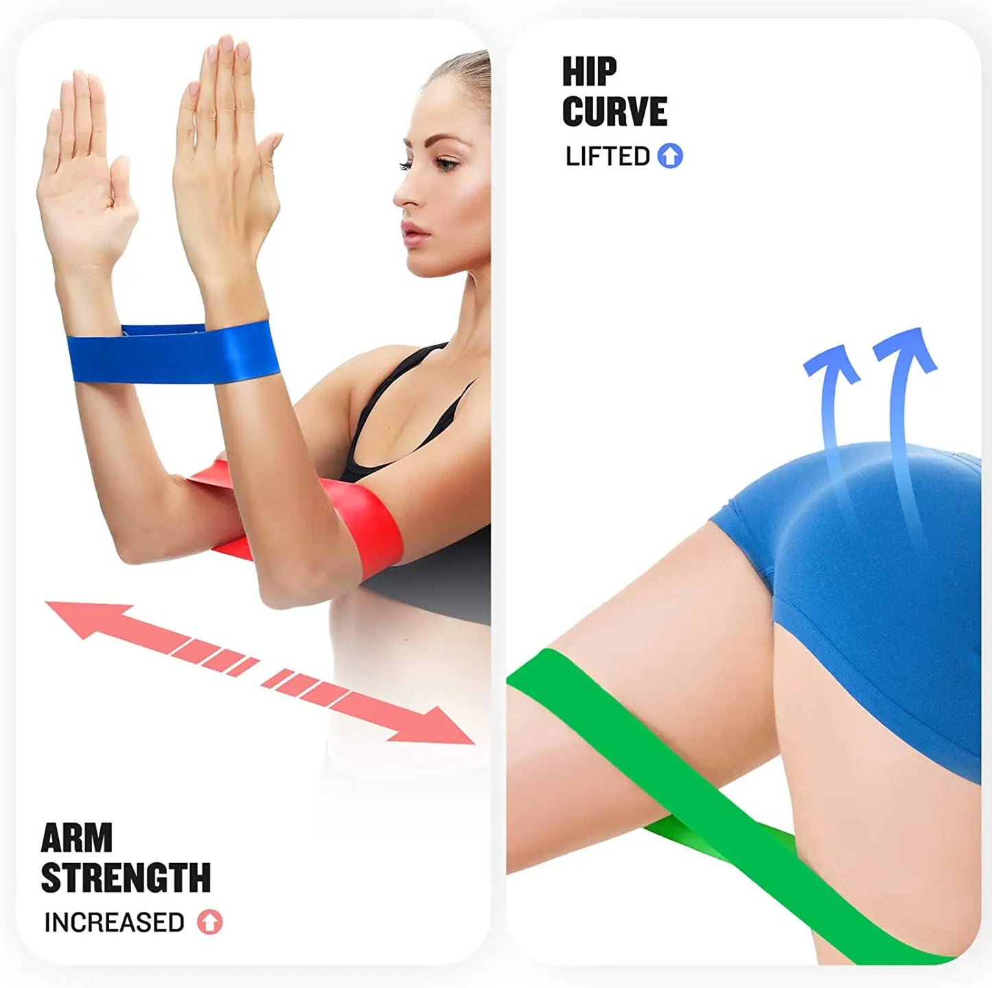 lpcbec Five Piece Fitness Resistance Bands Set For Home Gym And Yoga