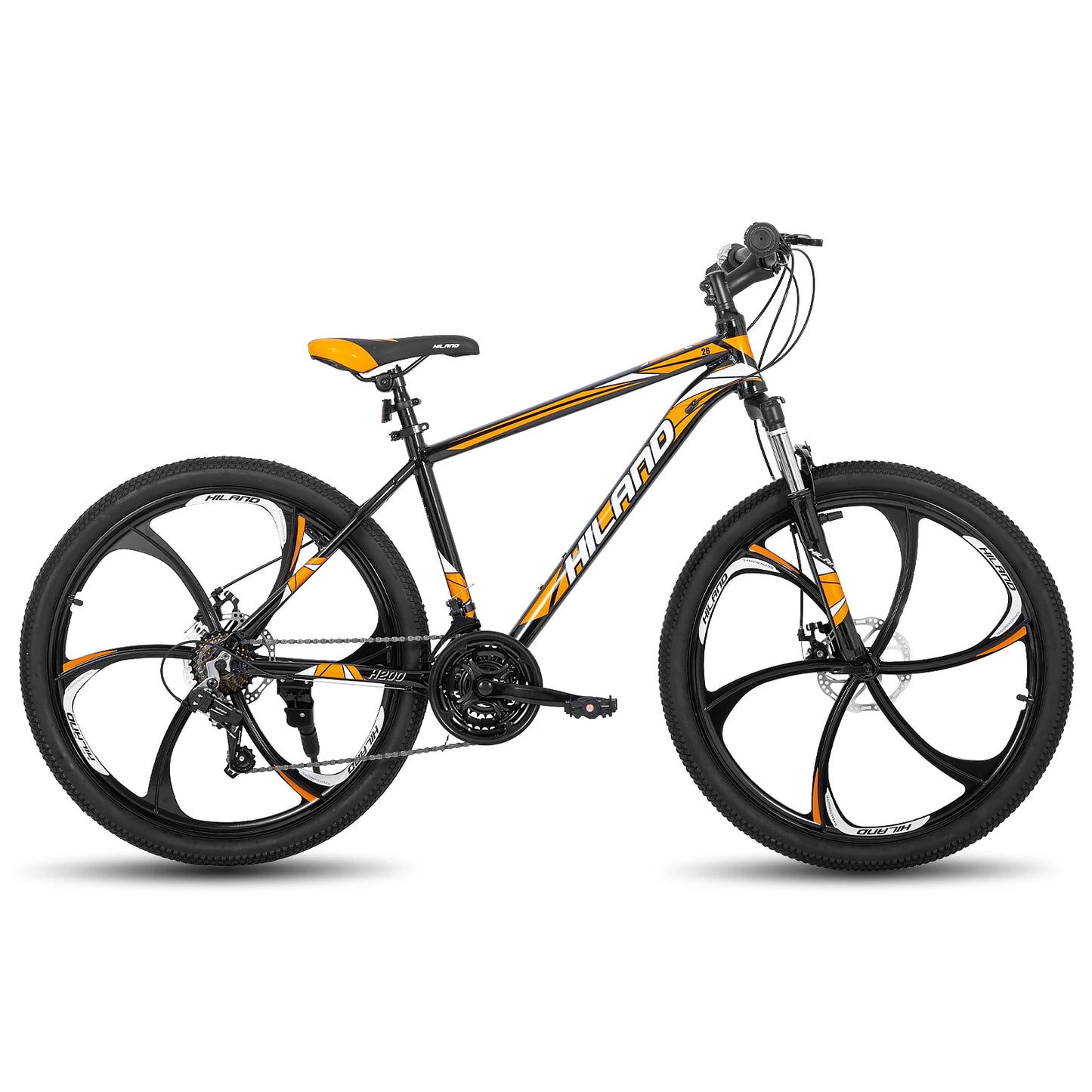 Hiland Mountain Bike 21 Speed Drivetrain Aluminum Frame