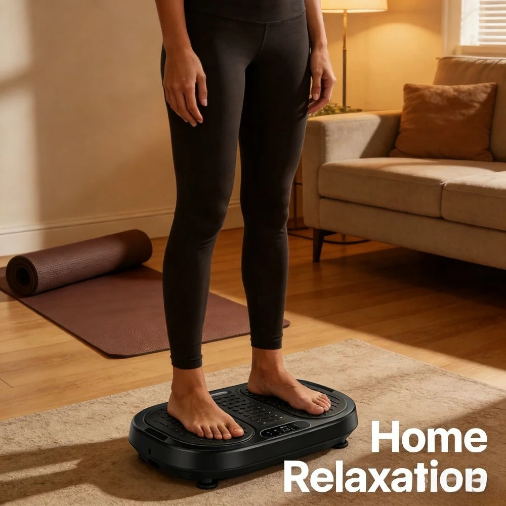 Full Body Vibration Plate Machine With Remote And Resistance Bands For Home
