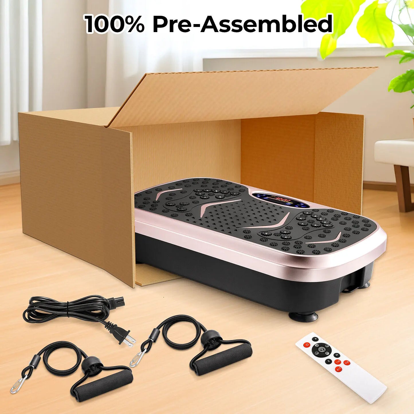 Homfa Vibration Plate Exercise Machine With Loop Bands