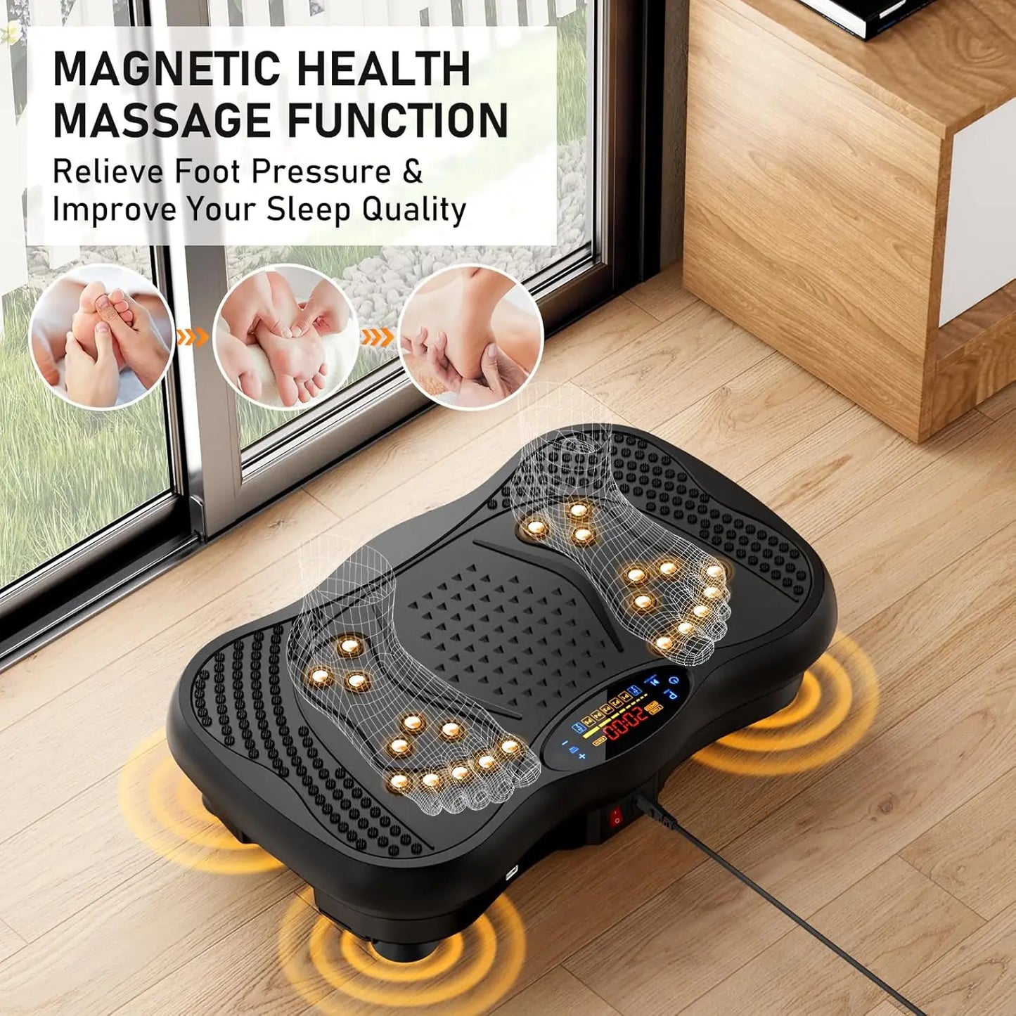 Vibration Plate Exercise Machine 130 Levels Full Body Bluetooth