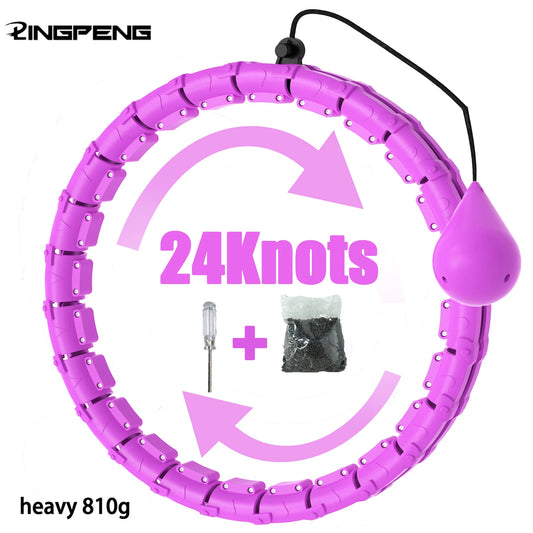 Weighted Fitness Hoops for Adults Adjustable Plus Size Smart Exercise