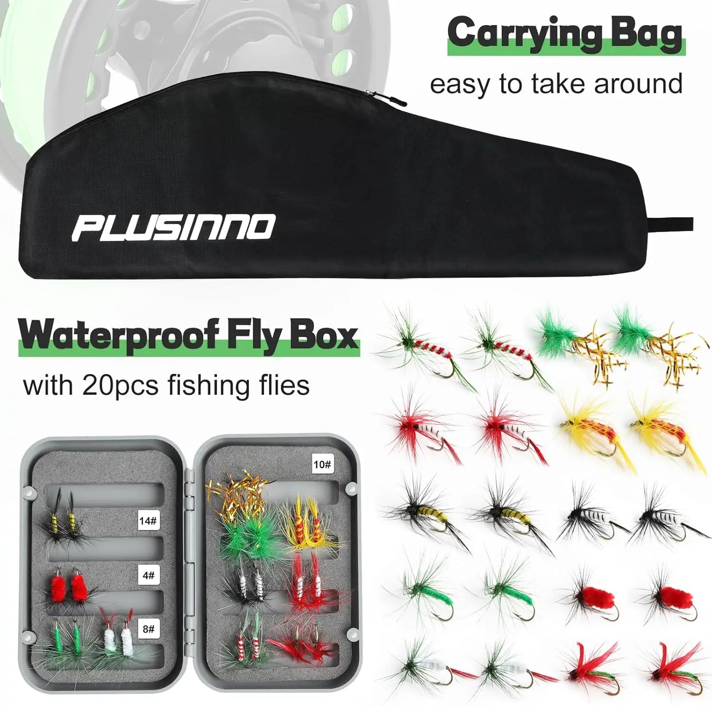 Lightweight Graphite Fly Fishing Rod And Reel Starter Kit