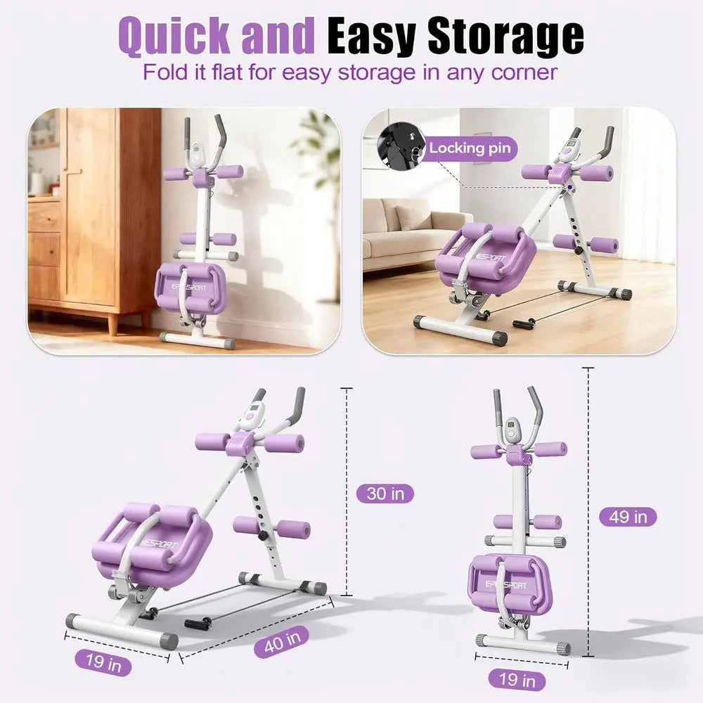 Multifunctional Ab Trainer Crunch Sit Up Core Workout Machine